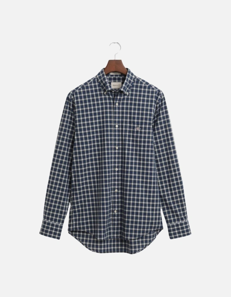 Reg Classic Poplin Tartan Shirt - College Blue