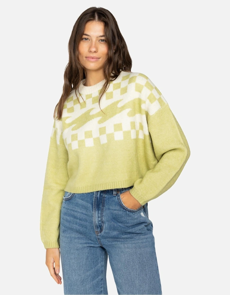 Womens Palm Forever Relaxed Fit Cropped Jumper