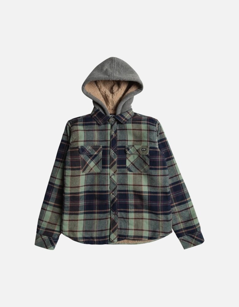 Kids Coastline Hooded Long Sleeve Flannel Shirt