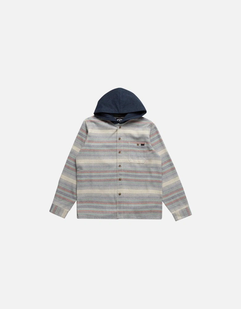 Kids Baj Hooded Long Sleeve Flannel Shirt