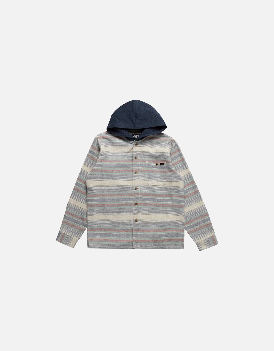 Kids Baj Hooded Long Sleeve Flannel Shirt, 2 of 1