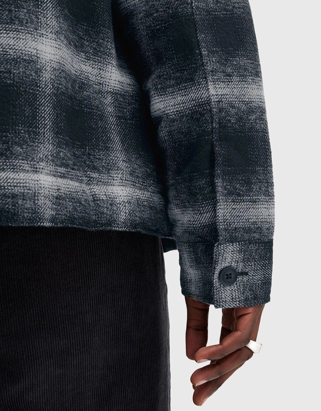 Marley Checked Harrington Jacket - Dark Blue