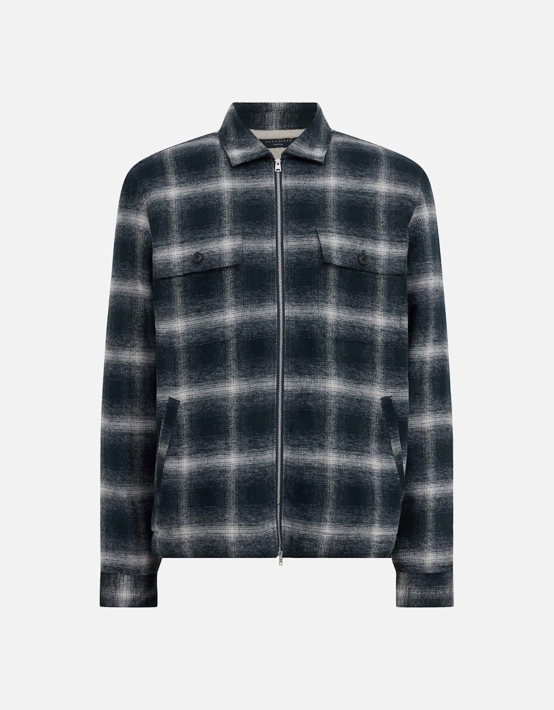 Marley Checked Harrington Jacket - Dark Blue