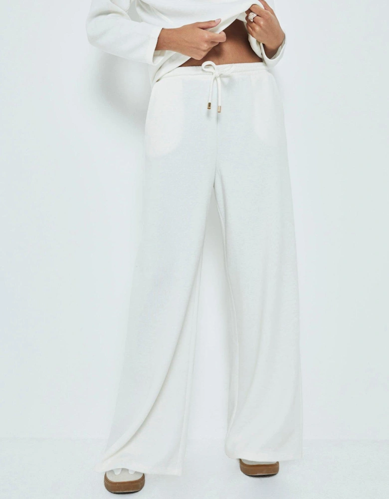 Cosy Wide Leg Trousers - Cream