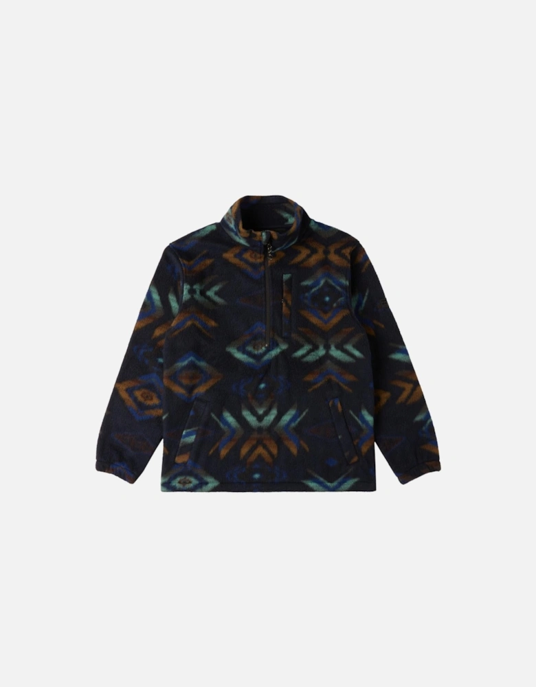 Kids Boundary Patterned Half Zip Fleece