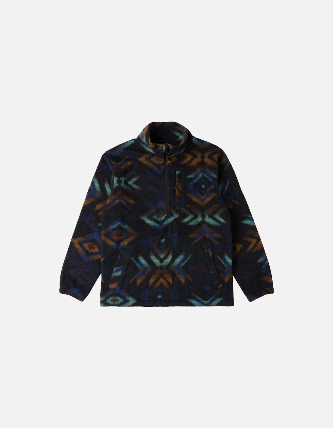 Kids Boundary Patterned Half Zip Fleece, 2 of 1