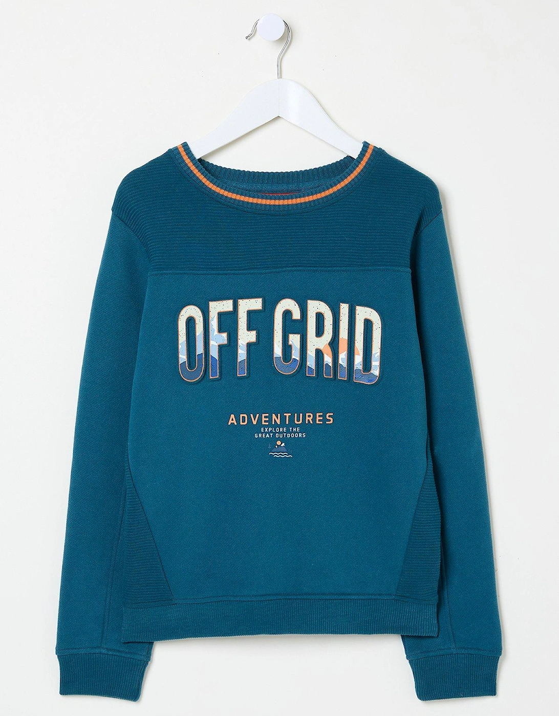 Boys Off Grid Crew Sweat - Dark Teal, 5 of 4