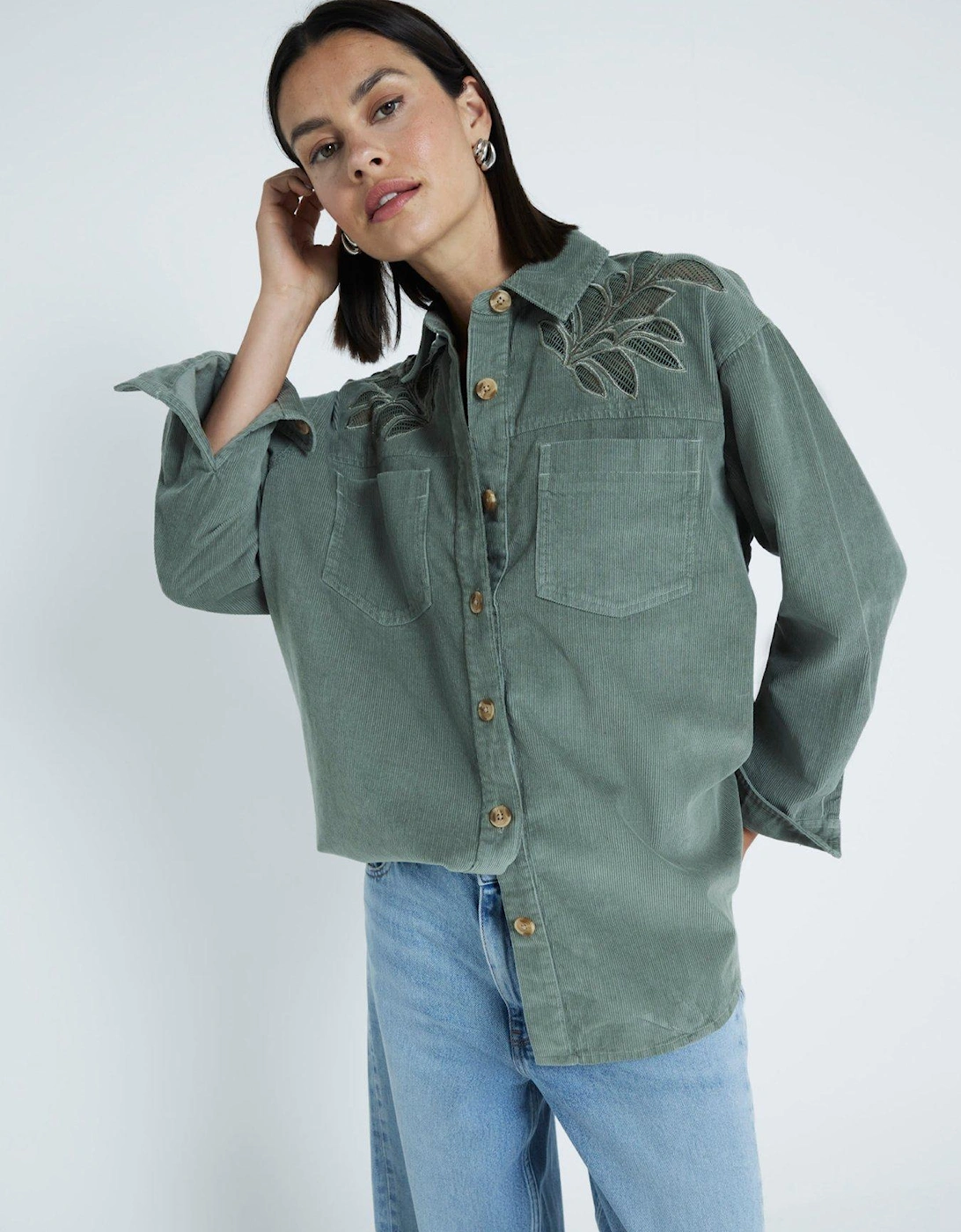 Cutwork Cord Shirt - Khaki, 6 of 5