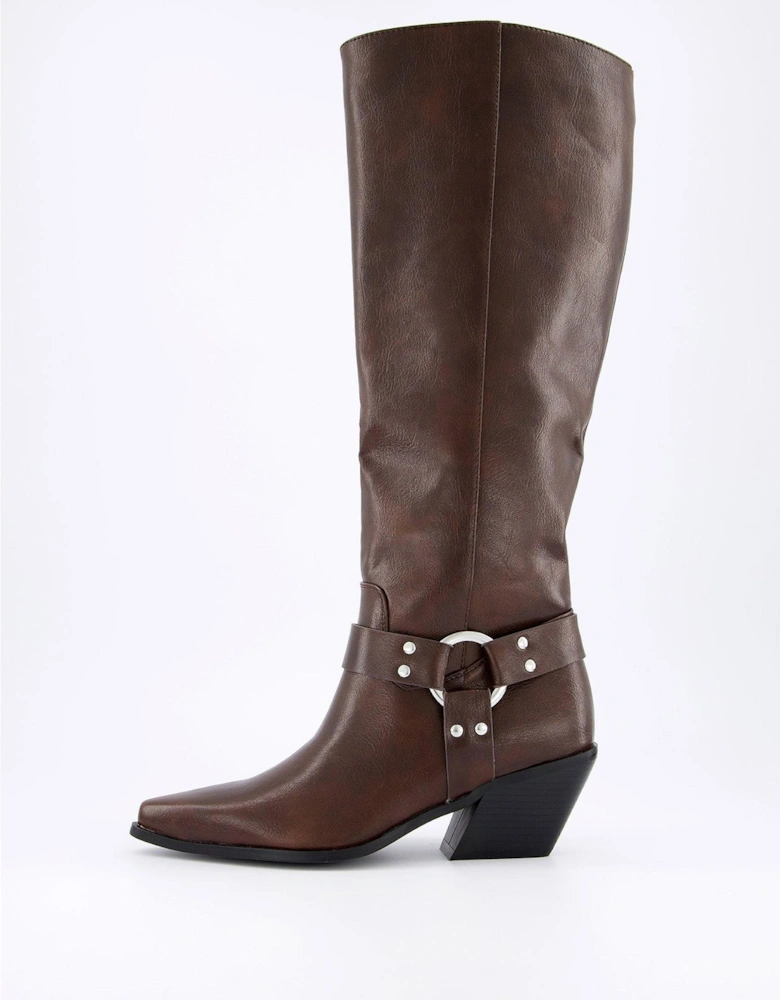 Nevis Knee High Boots - Brown