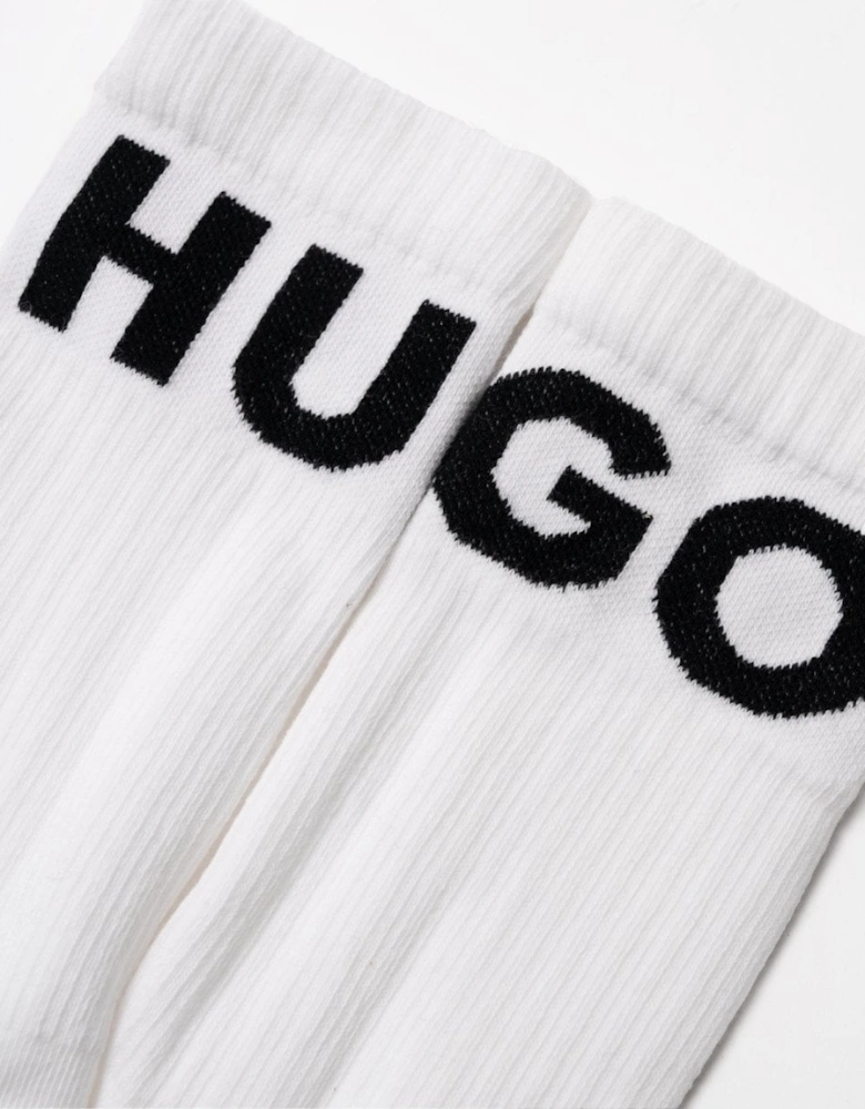 HUGO Iconic 3-Pack Quarter Length Combed Cotton Socks NOS