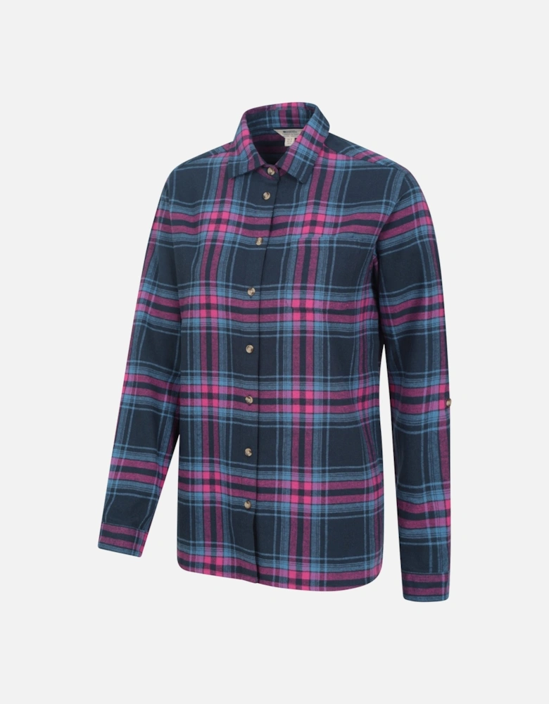 Womens/Ladies Balsam Brushed Flannel Longline Shirt