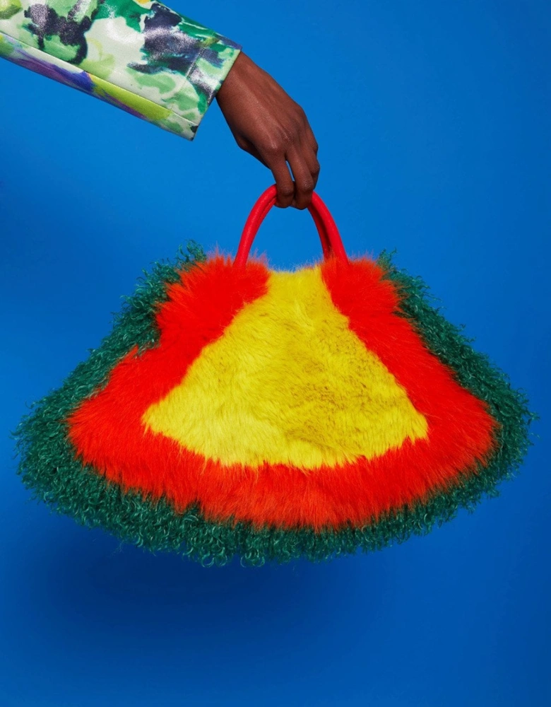 Hand Crafted Eco Bamboo Faux Fur Bag