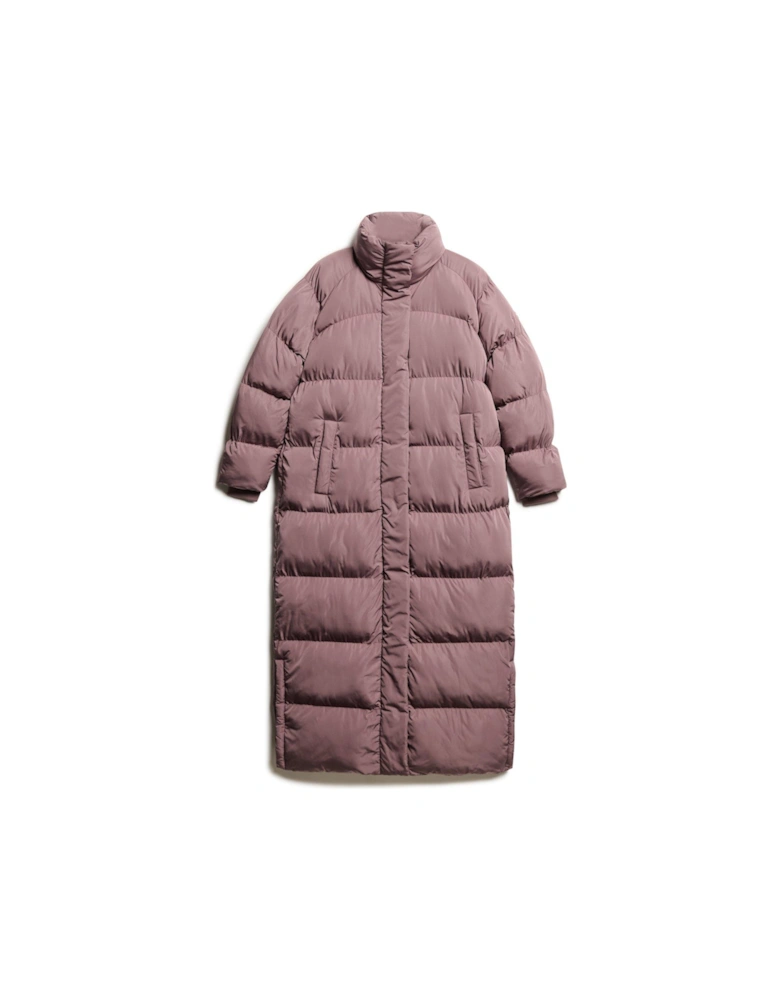 Maxi Longline Padded Jacket - Purple