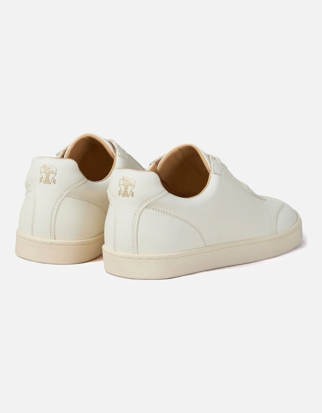 Leather Court Sneakers White