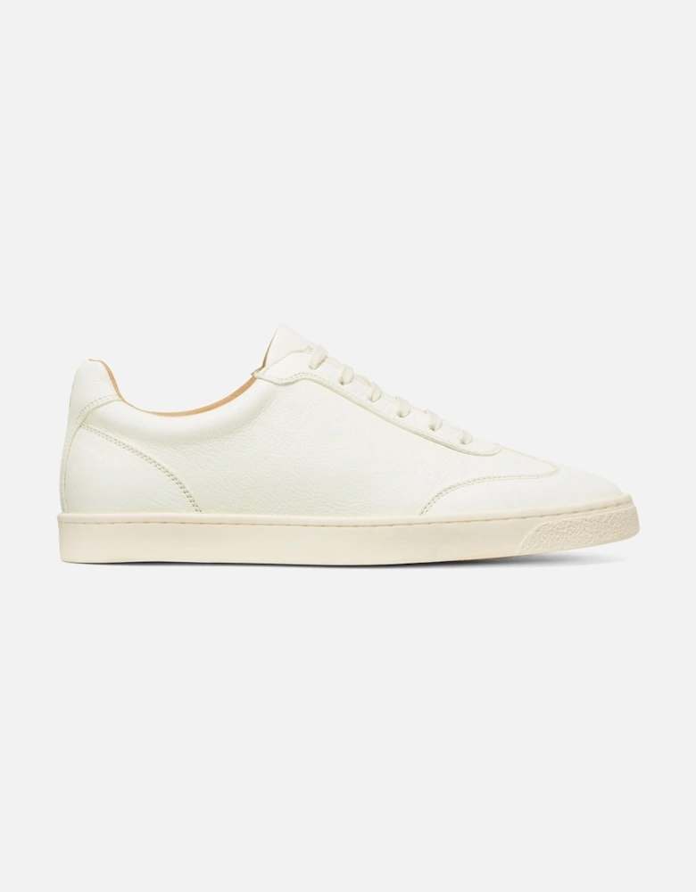 Leather Court Sneakers White