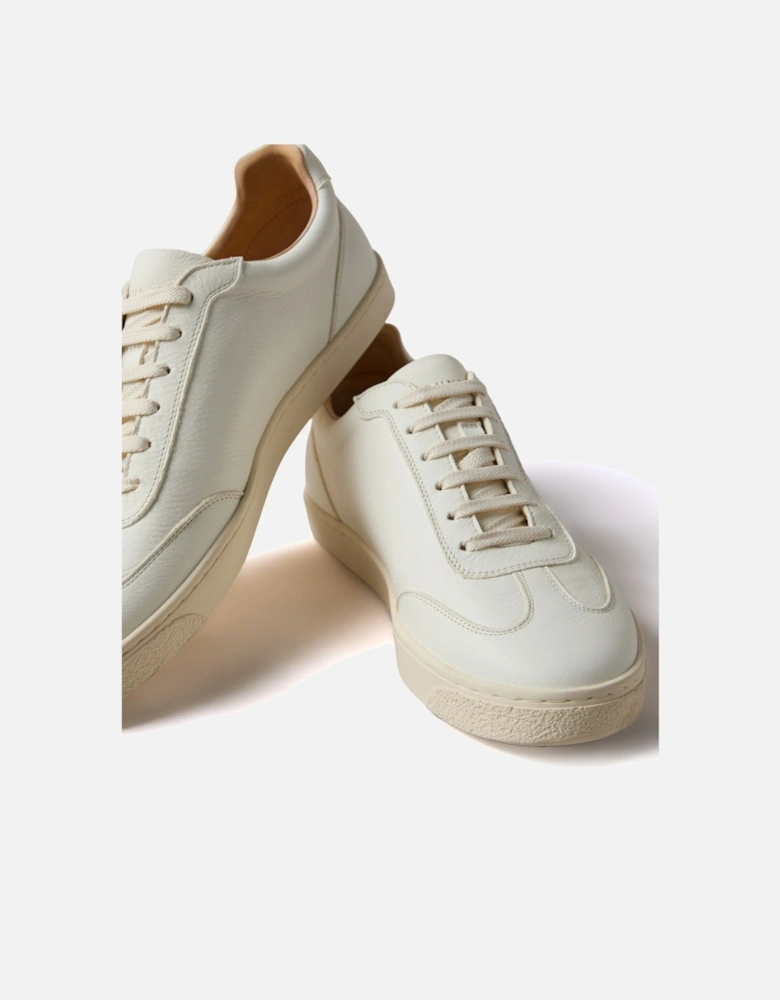 Leather Court Sneakers White