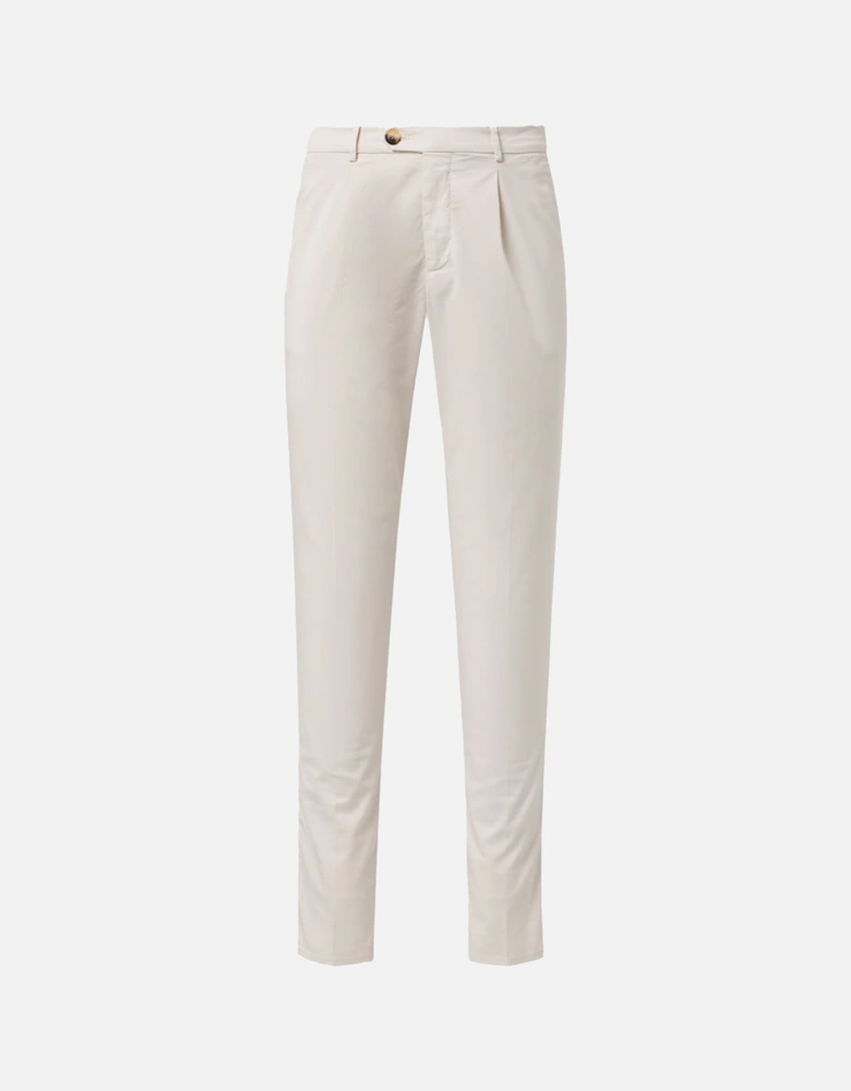 Cotton Dyed Resort Trousers Cream