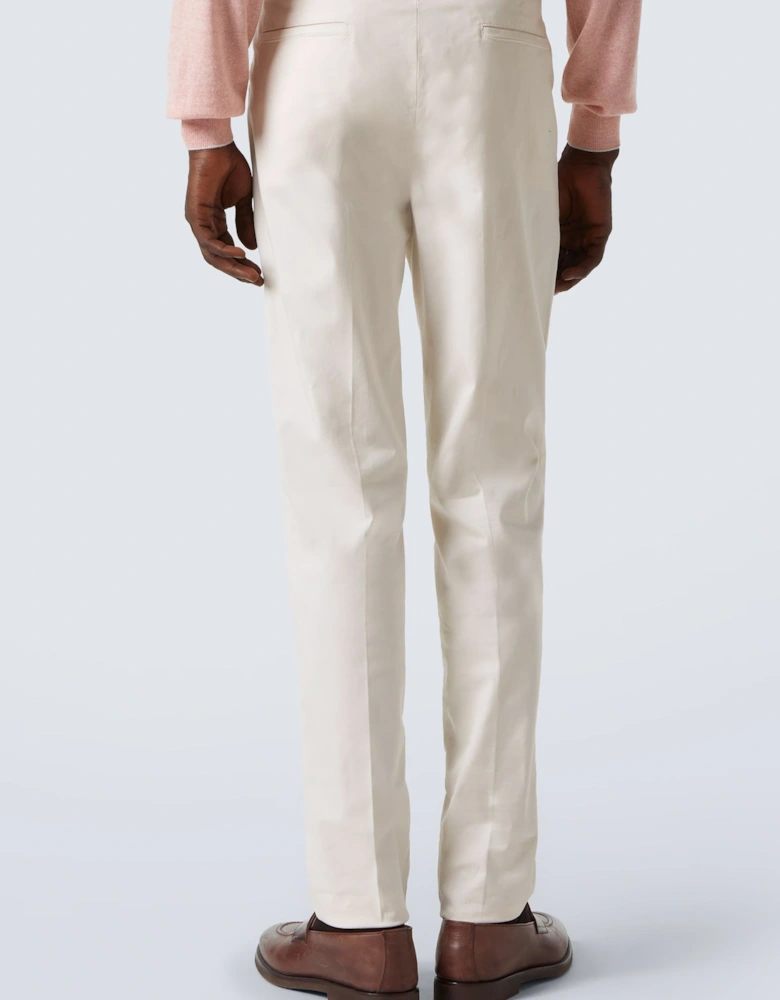 Cotton Dyed Resort Trousers Cream