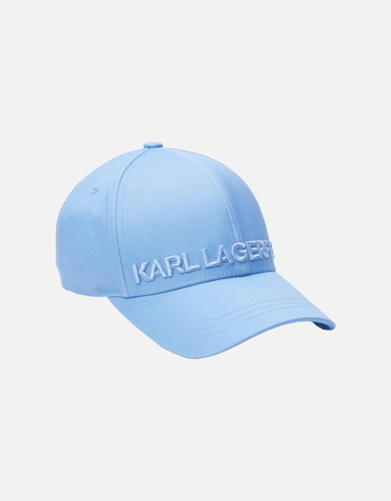 Embroidered Karl Logo Blue Cap