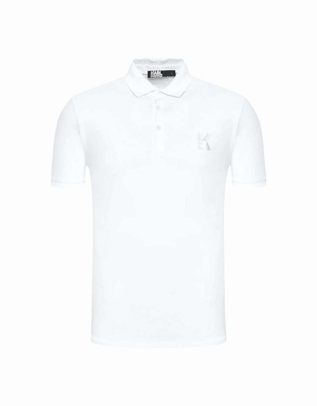 Cotton Embroidered Logo White Polo Shirt, 2 of 1