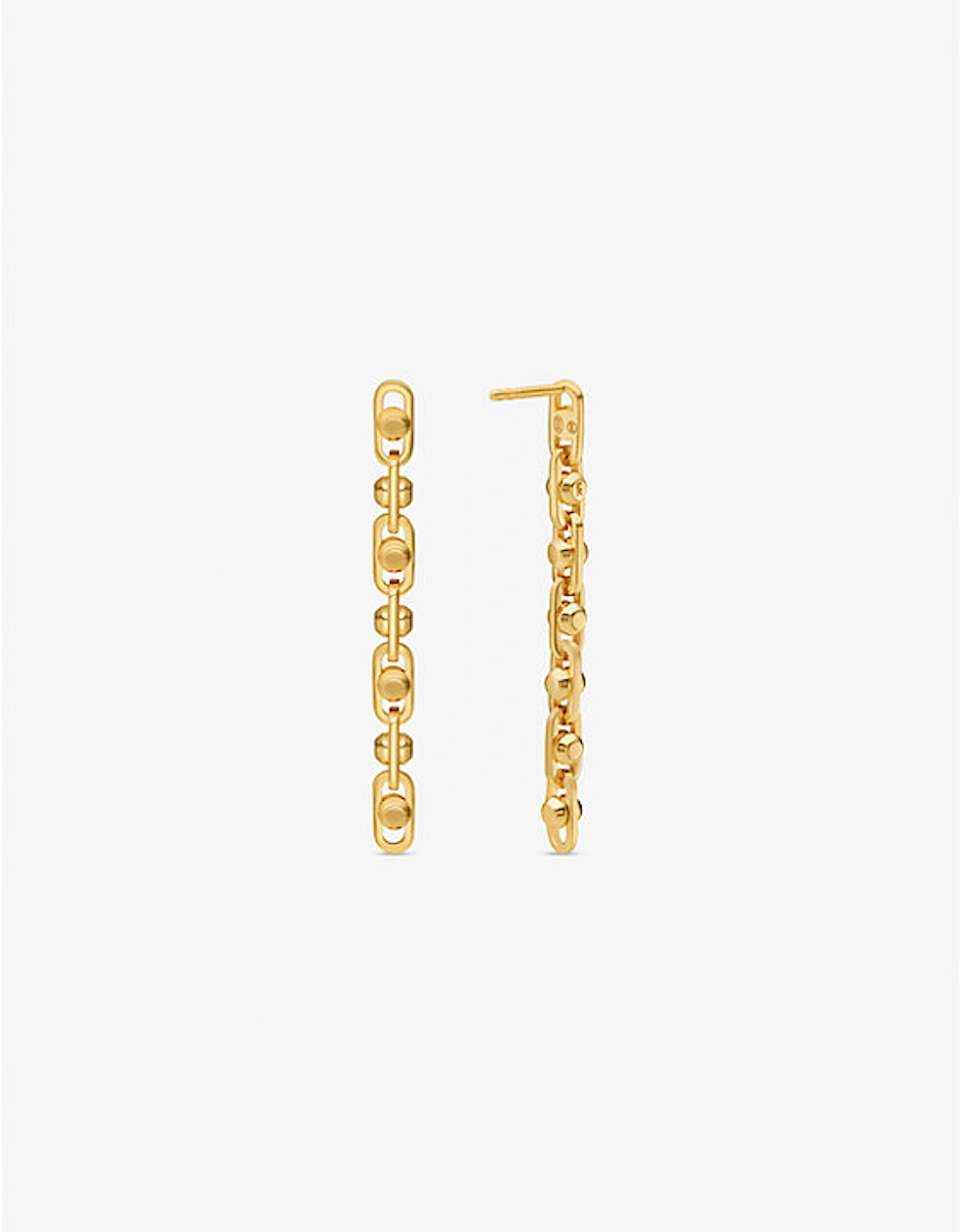 Astor Precious Metal-Plated Sterling Silver Link Drop Earrings