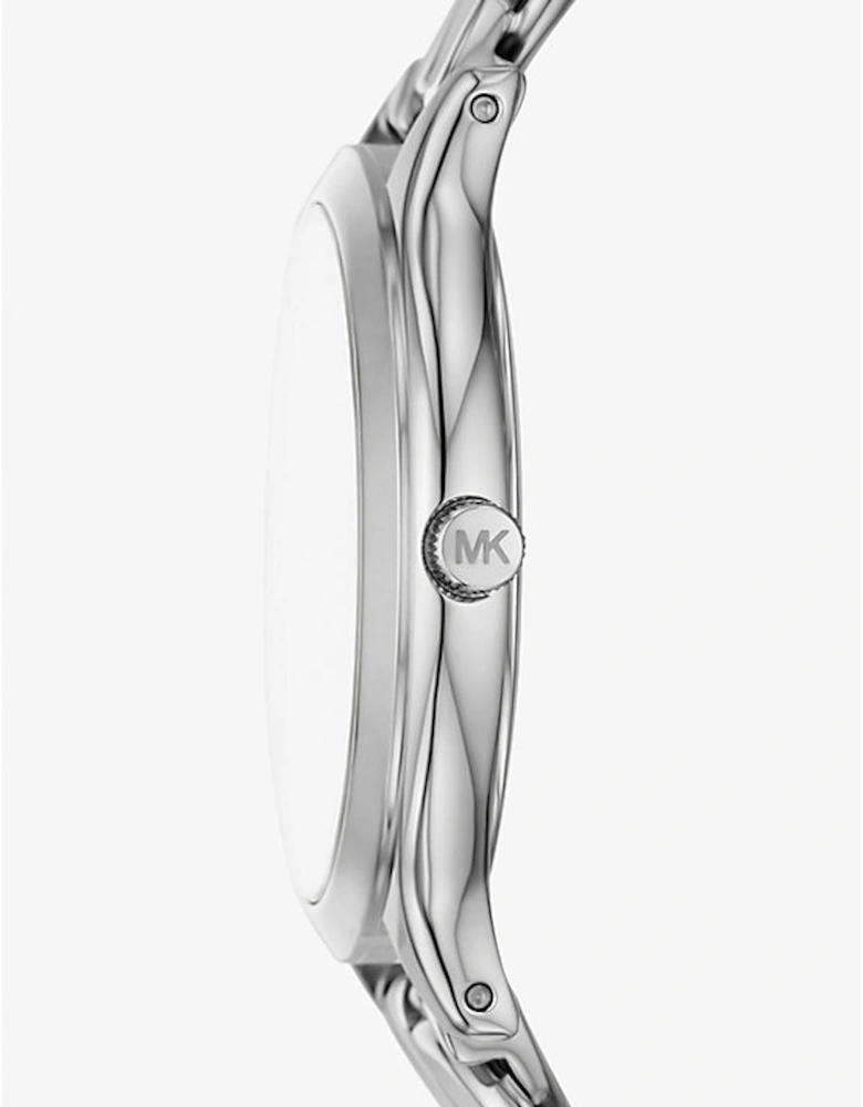 Slim Runway Silver-Tone Curb-Link Watch