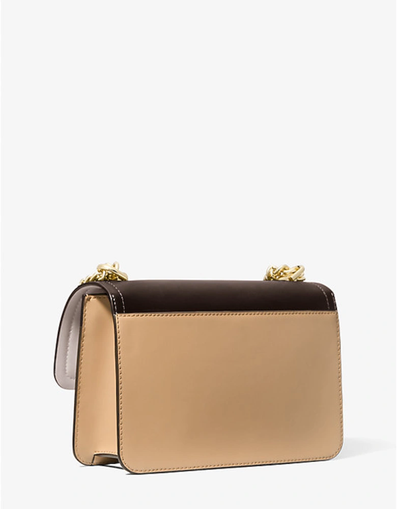 Heather Large Color-Block Leather Shoulder Bag