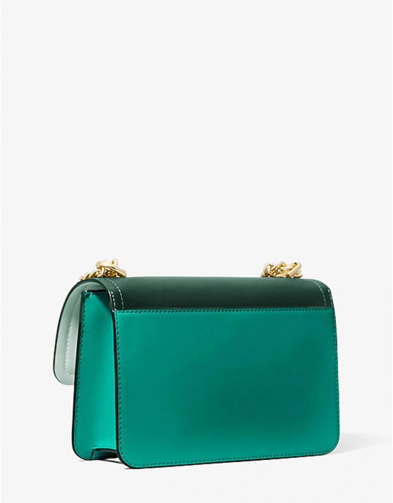 Heather Large Color-Block Leather Shoulder Bag