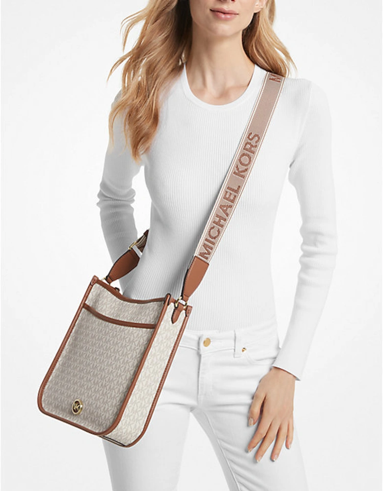 Luisa Large Signature Logo Messenger Bag