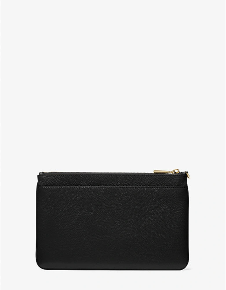 Large Pebbled Leather Wristlet
