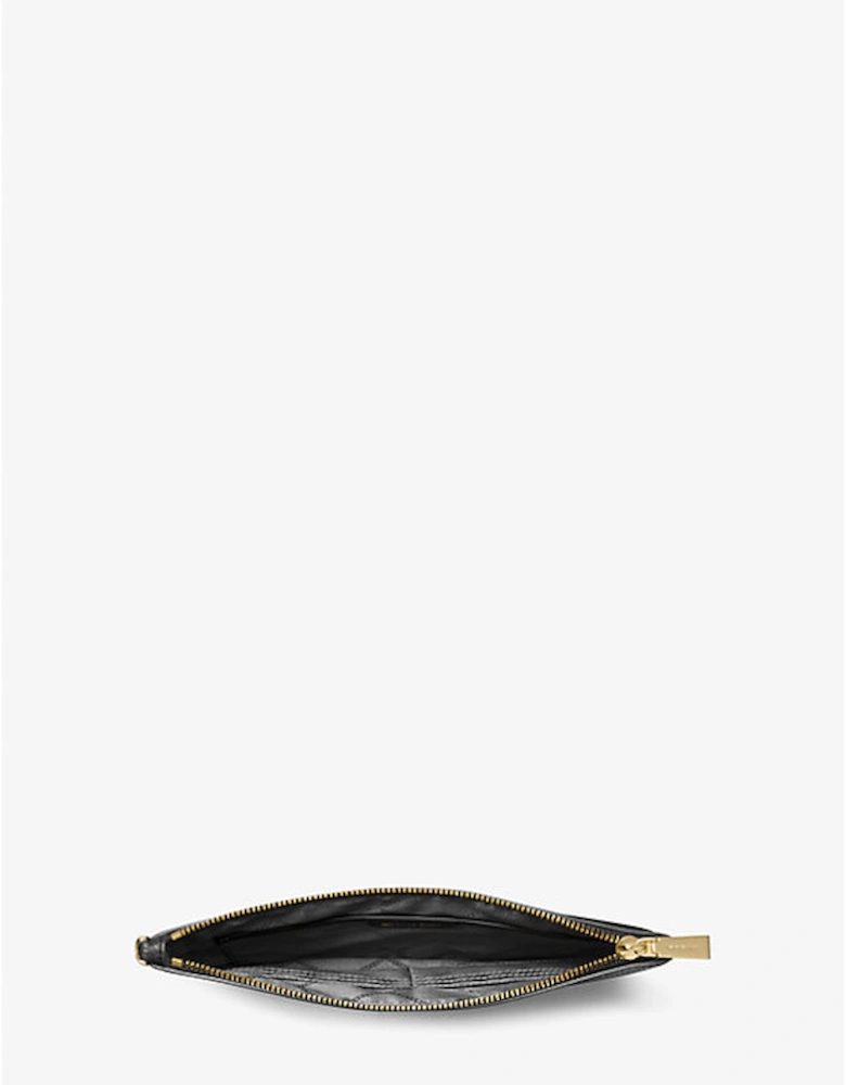 Large Pebbled Leather Wristlet