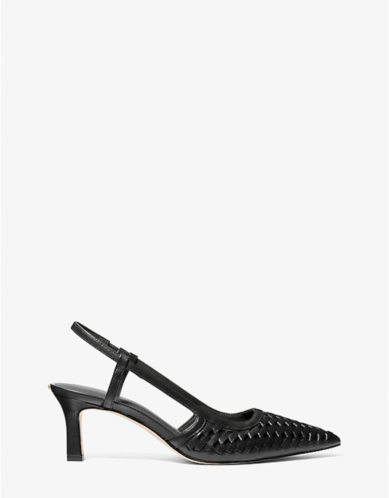 Alora Hand-Woven Leather Slingback Pump