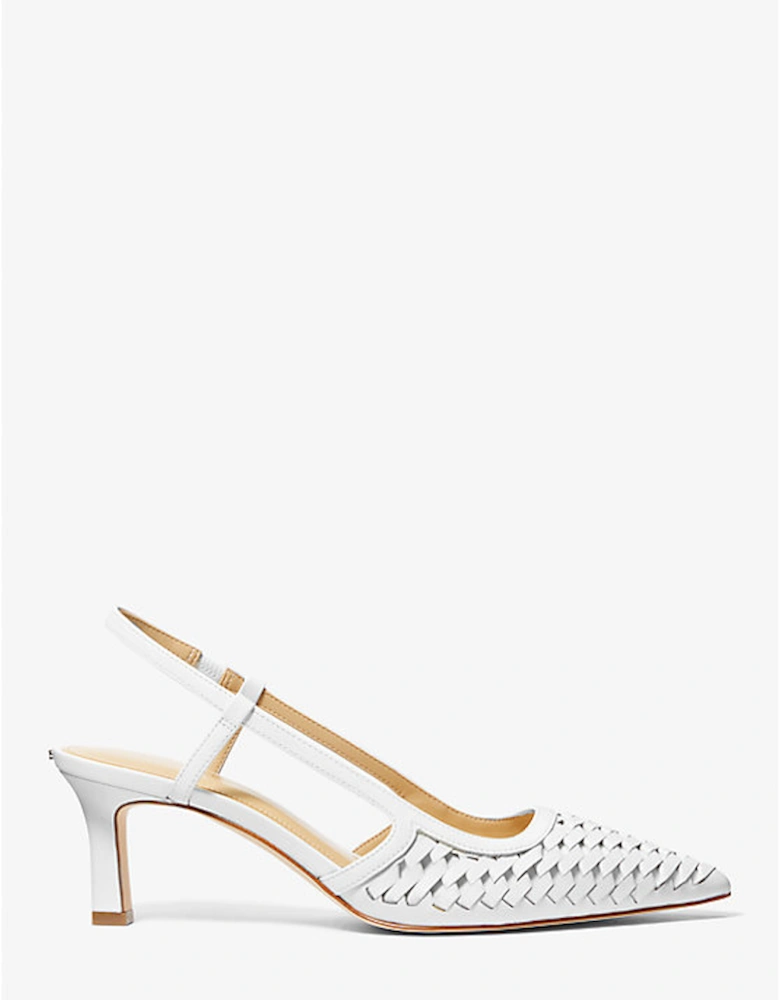 Alora Hand-Woven Leather Slingback Pump