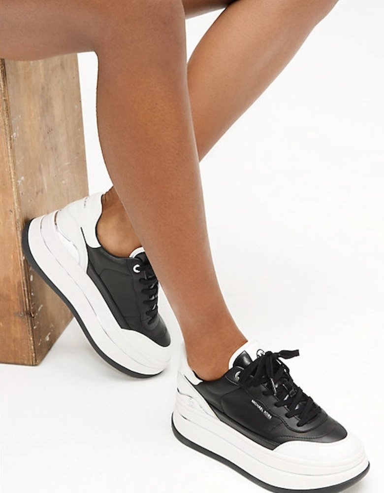 Hayes Two-Tone Leather Platform Sneaker