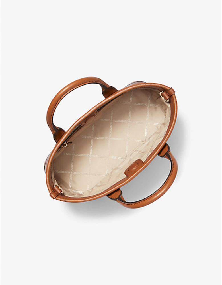 Luisa Small Pebbled Leather Satchel