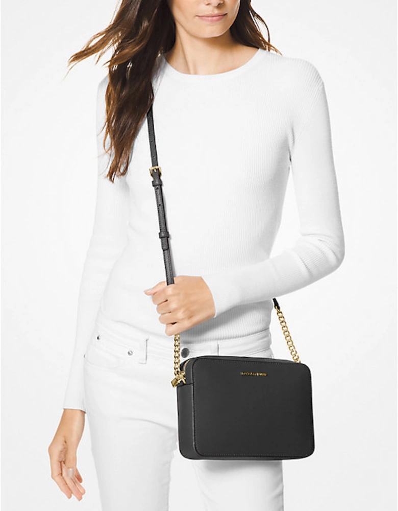 Jet Set Large Saffiano Leather Crossbody Bag