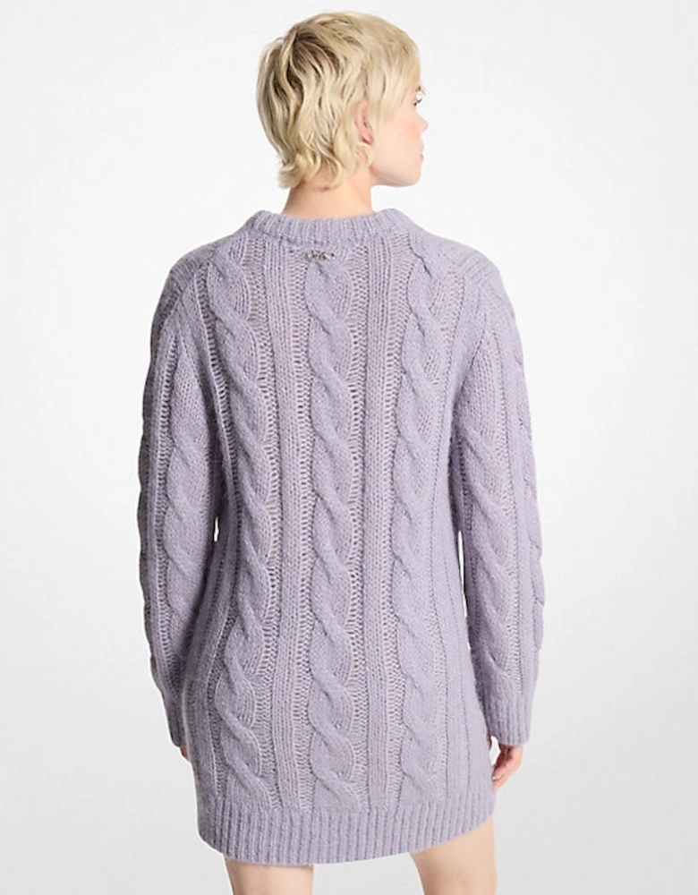 Cable Knit Alpaca Blend Sweaterdress