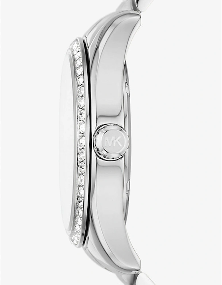 Lexington Pavé Silver-Tone Watch and Bracelet Set