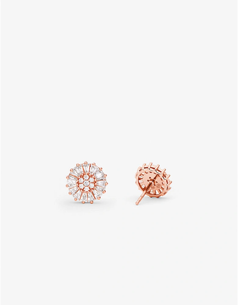 Precious Metal-Plated Sterling Silver Pavé Stud Earrings