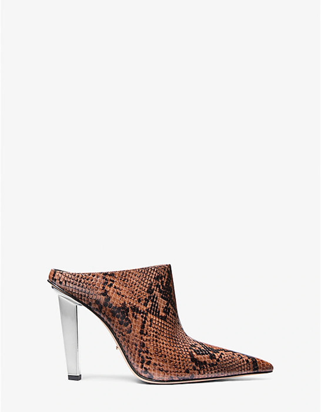 Halle Snake Embossed Leather Mule Pump