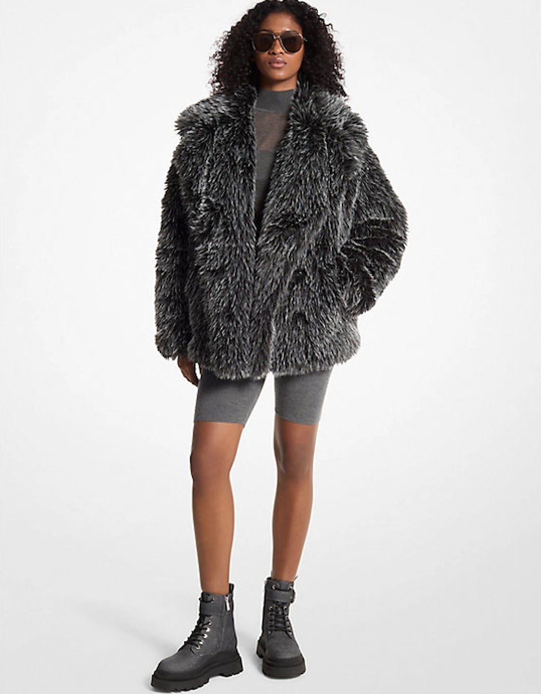 Faux Fur Peacoat