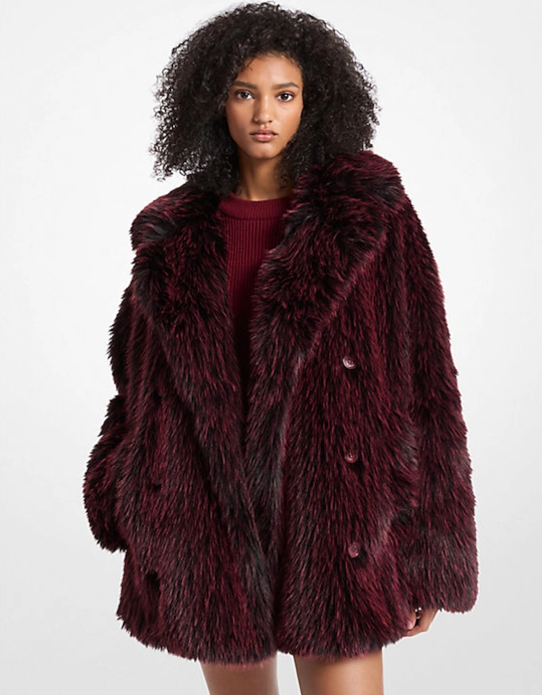 Faux Fur Peacoat