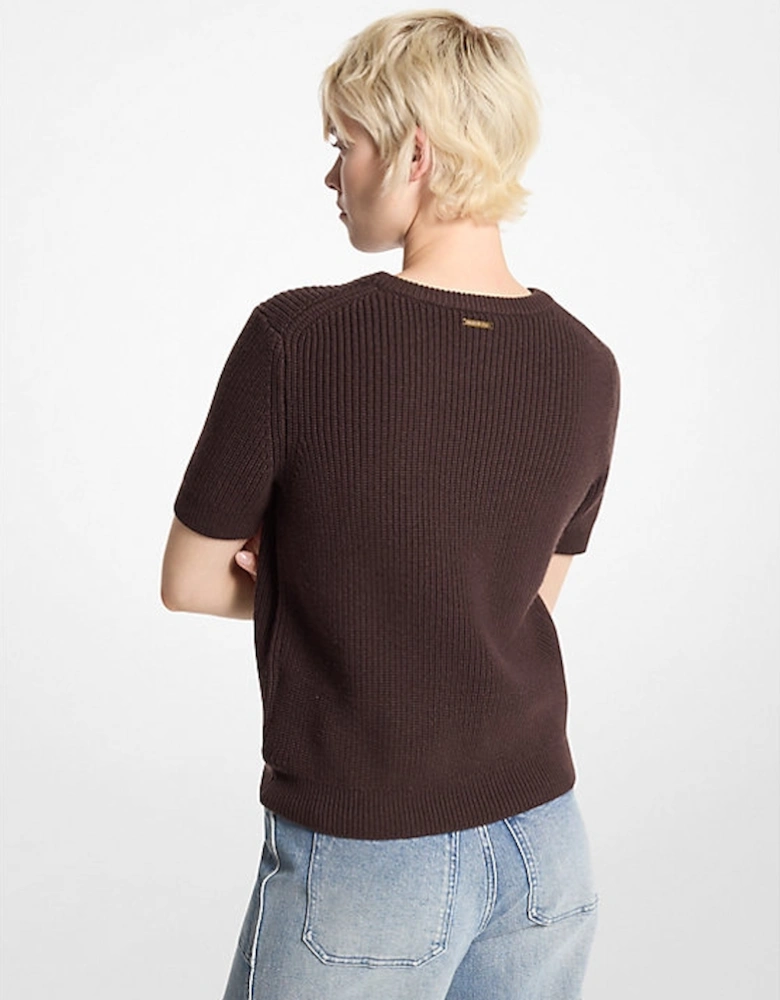 Wool Short-Sleeve Sweater