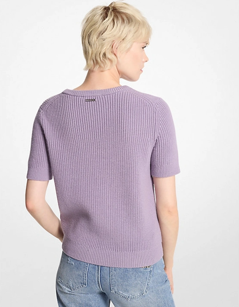 Wool Short-Sleeve Sweater