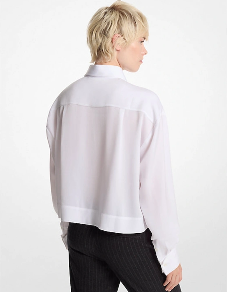 Satin Cropped Shirt