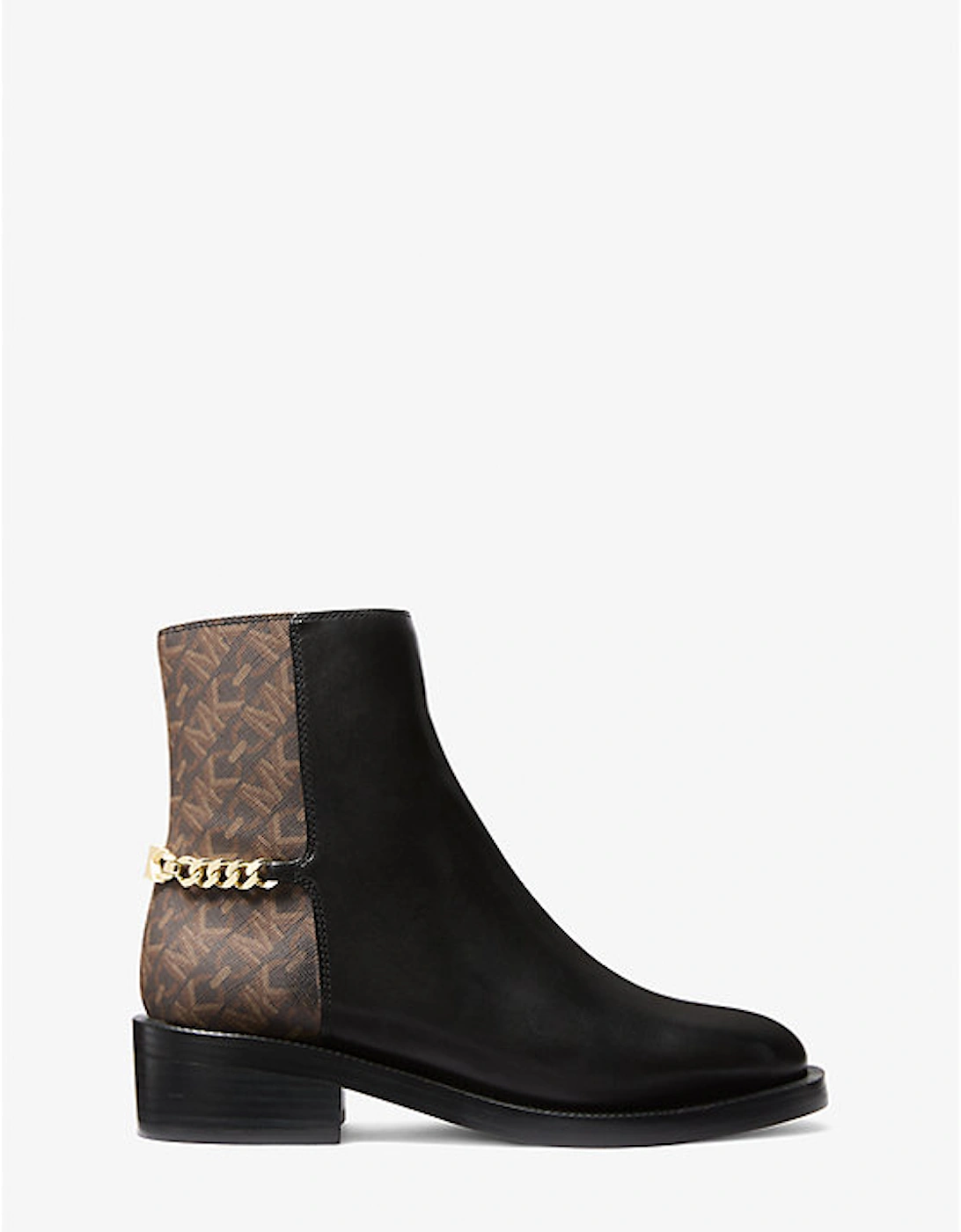 Carlisle Leather and Empire Monogram Ankle Boot