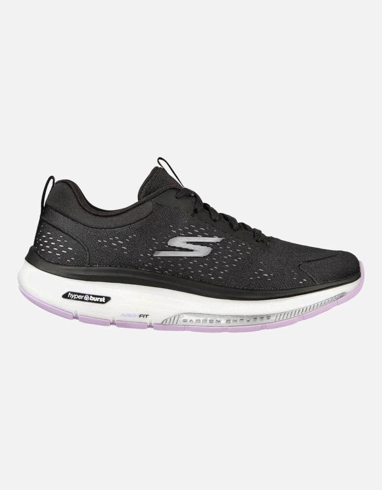 Skechers Womens Go Walk Workout Walker Outpace 124933-BKLV Black/Lavender Lace up Shoe