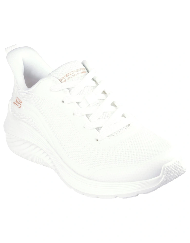 Womens Bobs Squad Waves Still Wading 117483-WHT White Lace Up Shoe