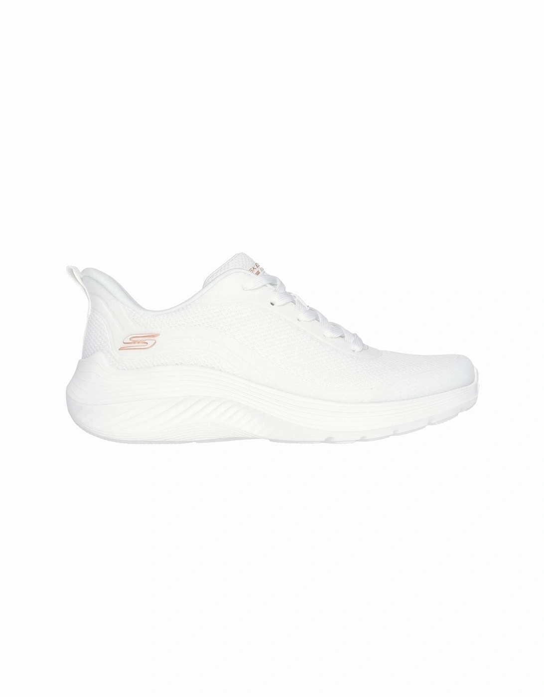 Womens Bobs Squad Waves Still Wading 117483-WHT White Lace Up Shoe