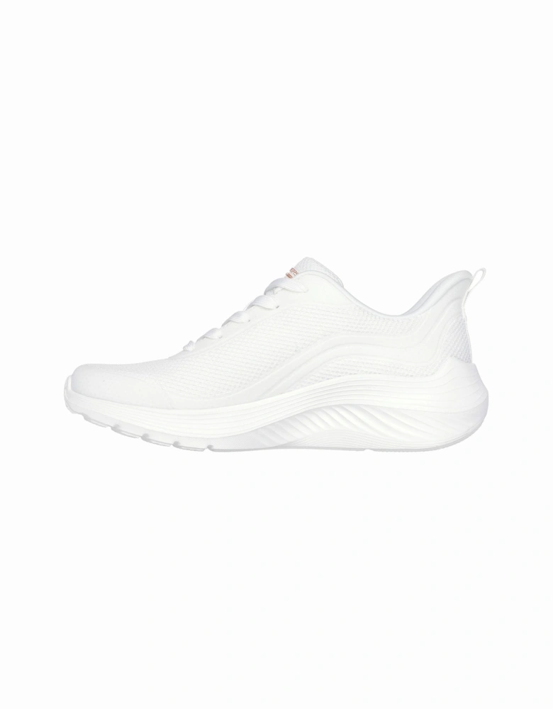 Womens Bobs Squad Waves Still Wading 117483-WHT White Lace Up Shoe